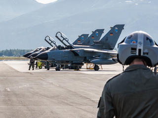 Eurofighters displayed in Alaska during a training session