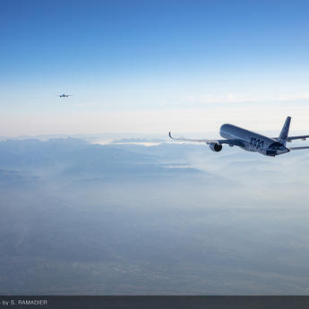 A350 test aircraft fello fly transatlantic flight
