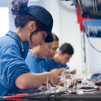 Lycee Airbus Apprentice at work