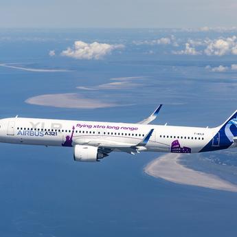 A321XLR in flight