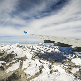 A330 in flight at Toluca & La Paz