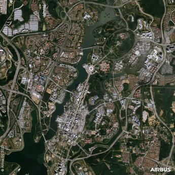Putra Mosque, Putrajaya, Malaysia - Satellite Imagery
