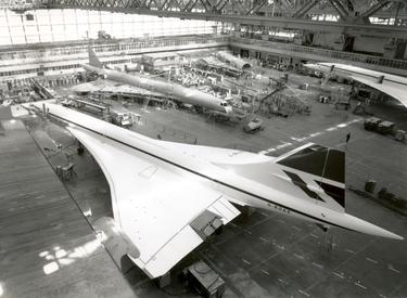 Concorde at the British Airways production line Concorde at the British Airways production line
