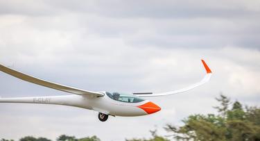 Glider in flight
