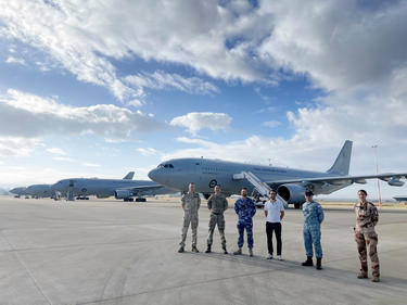 Víctor Anton Meñica (4th from the left) works closely with his counterparts of the different air forces at the Pitch Black MOC (Maintenance Operation Center) to ensure their A330 MRTTs are operational. Víctor Anton Meñica (4th from the left) works closely with his counterparts of the different air forces at the Pitch Black MOC (Maintenance Operation Center) to ensure their A330 MRTTs are operational.