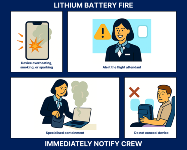 What to do: lithium battery incident on board What to do: lithium battery incident on board