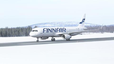 Finnair A320 full body plane