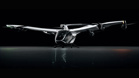 Ushering in the next generation of CityAirbus, the fully electric vehicle is equipped with fixed wings, a V-shaped tail, and eight electrically powered propellers as part of its uniquely designed distributed propulsion system.