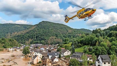 ADAC helicopter German floods