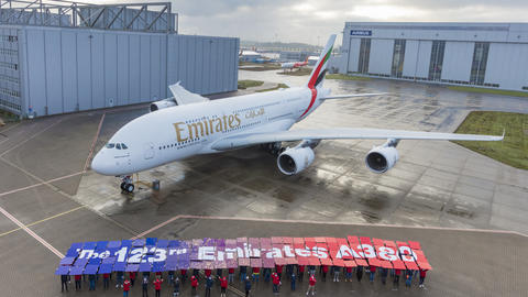 The 123rd Emirates A380