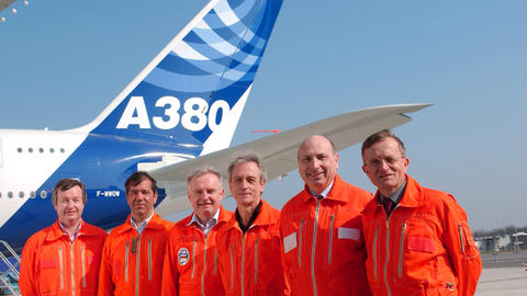 A380 first flight - flight test crew