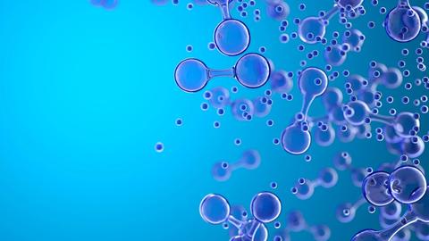 Hydrogen molecules banner