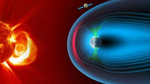 Solar wind interaction with Earth's atmosphere