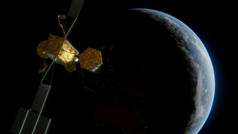 CGI of Airbus' Skynet 6A satellite, currently being built in Portsmouth, UK