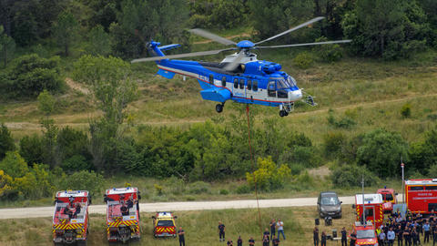 Firefighting training with an H225 Airtelis
