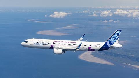 A321XLR in flight