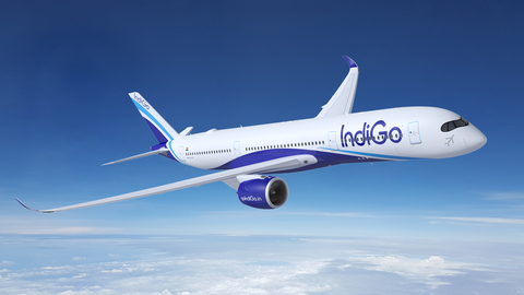 A350-900 flying