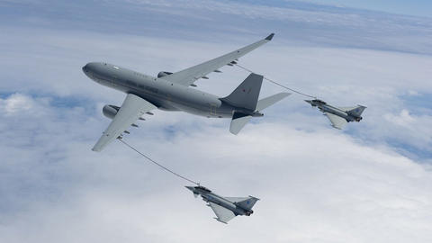 RAF A330 MRTT Air-Air refuelling Eurofighter Typhoon