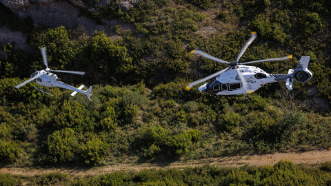 Fred North’s H125 trailed by an H160