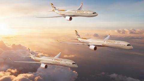 Etihad Airways grows its Airbus widebody fleet becoming a new A330neo customer, adding A350-1000 and A350F aircraft