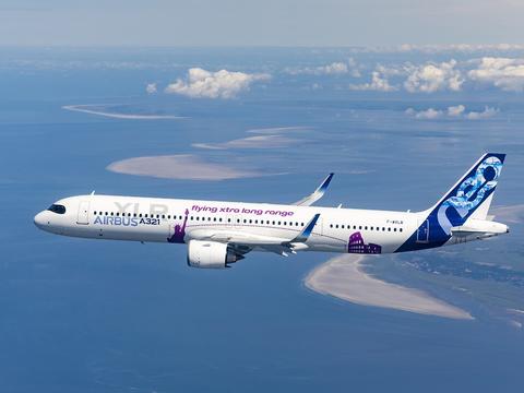 A321XLR in flight