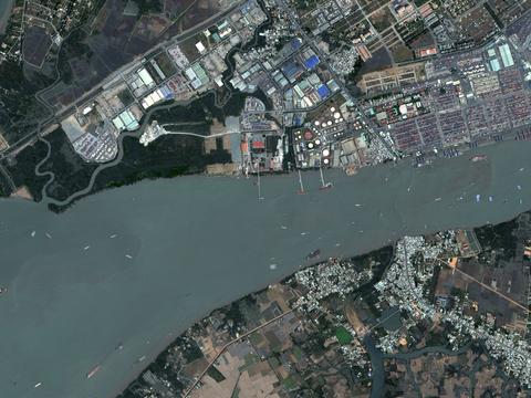 Soài Rạp River, Vietnam Satellite image from Vision-1