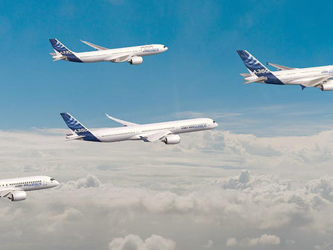 airbus passenger aircraft family A220 A320 A330 A350 A380
