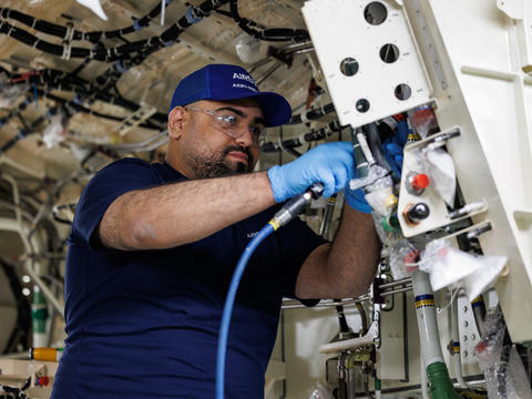 Airbus Faces-Samy, electrical assembler in Mirabel, Canada