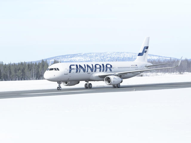 Finnair A320 full body plane