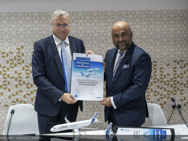 Airbus and Jazeera Airways signature
