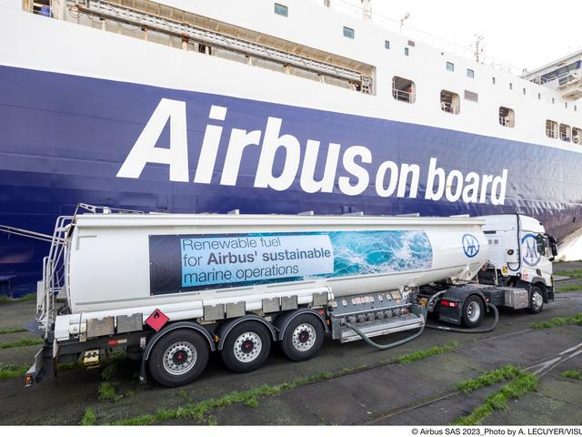 Departure of the ‘Ciudad de Cadiz’ using renewable fuel, Saint-Nazaire, France, 3 January 2023