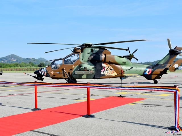 A Tiger on the runway before the EFA's 20 year anniversary