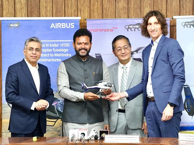 Airbus awards ‘Make in India’ H130 helicopter fuselage contract to Mahindra Aerostructures Airbus awards ‘Make in India’ H130 helicopter fuselage contract to Mahindra Aerostructures