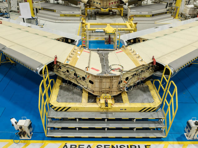 First horizontal stabiliser for the A350F freighter in Spain