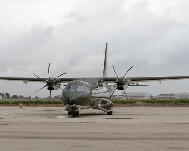 An on-ground photo of an Airbus C295 tactical aircraft delivered to the Royal Thai Army. 