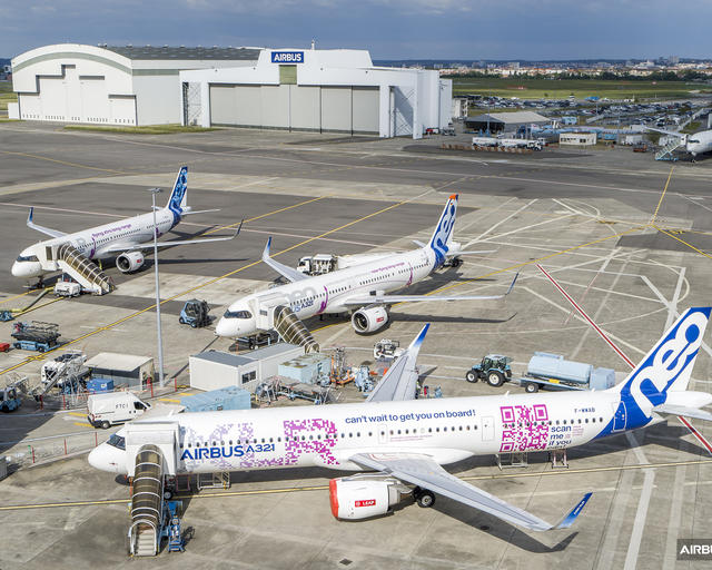 A321XLR flight-test aircraft parked at M81 A321XLR flight-test aircraft parked at M81