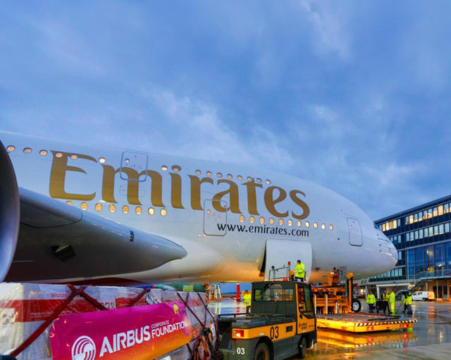 Airbus Foundation - Crisis Management - A380 aircraft Emirates Airbus Foundation - Crisis Management - A380 aircraft Emirates