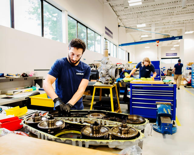 Airbus employees at work Airbus employees at work