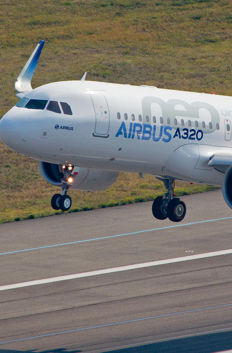 A320neo first flight takeoff