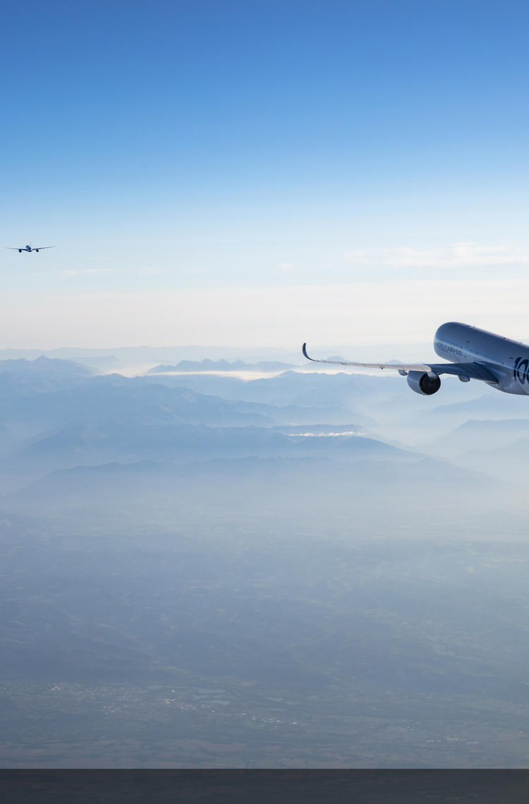 A350 test aircraft fello fly transatlantic flight