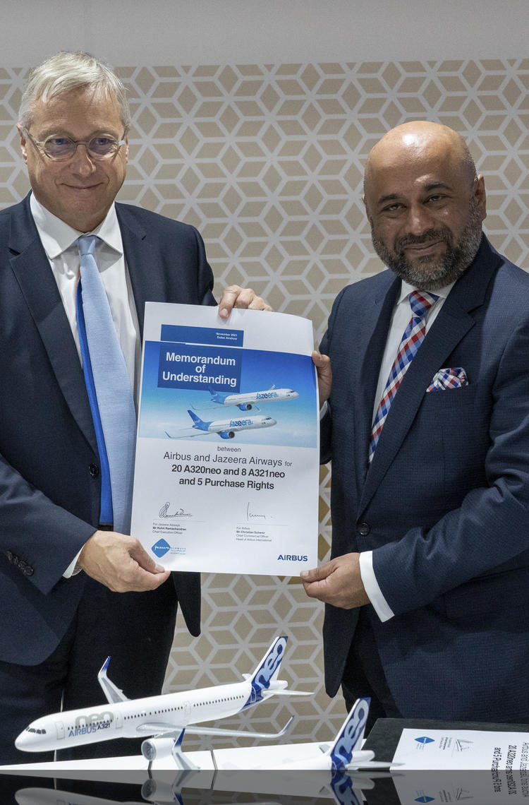 Airbus and Jazeera Airways signature