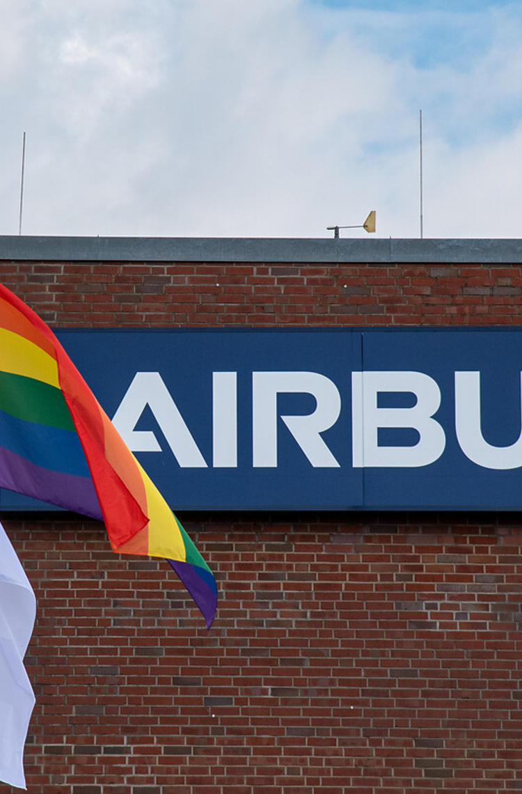 Rainbow flag pride Airbus