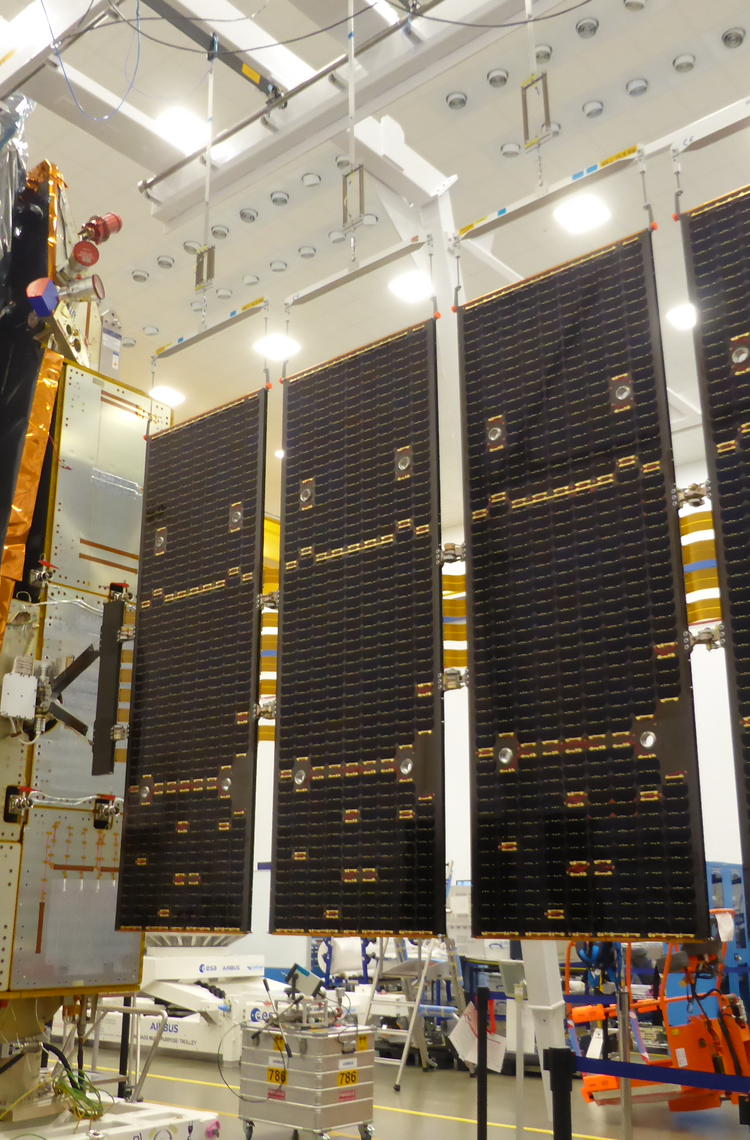 Biomass with its solar array deployed