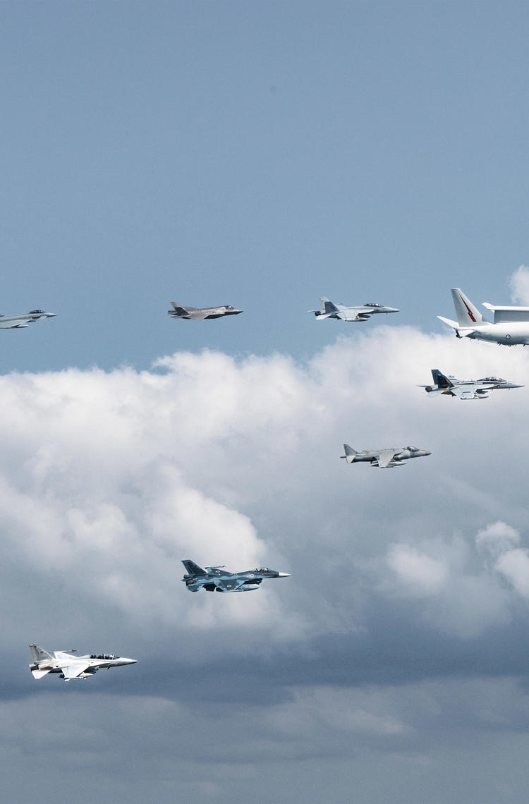A German Eurofighter in a flight formation during Pitch Black 2024 (© RAAF 2024 - CPL Samuel Miler)