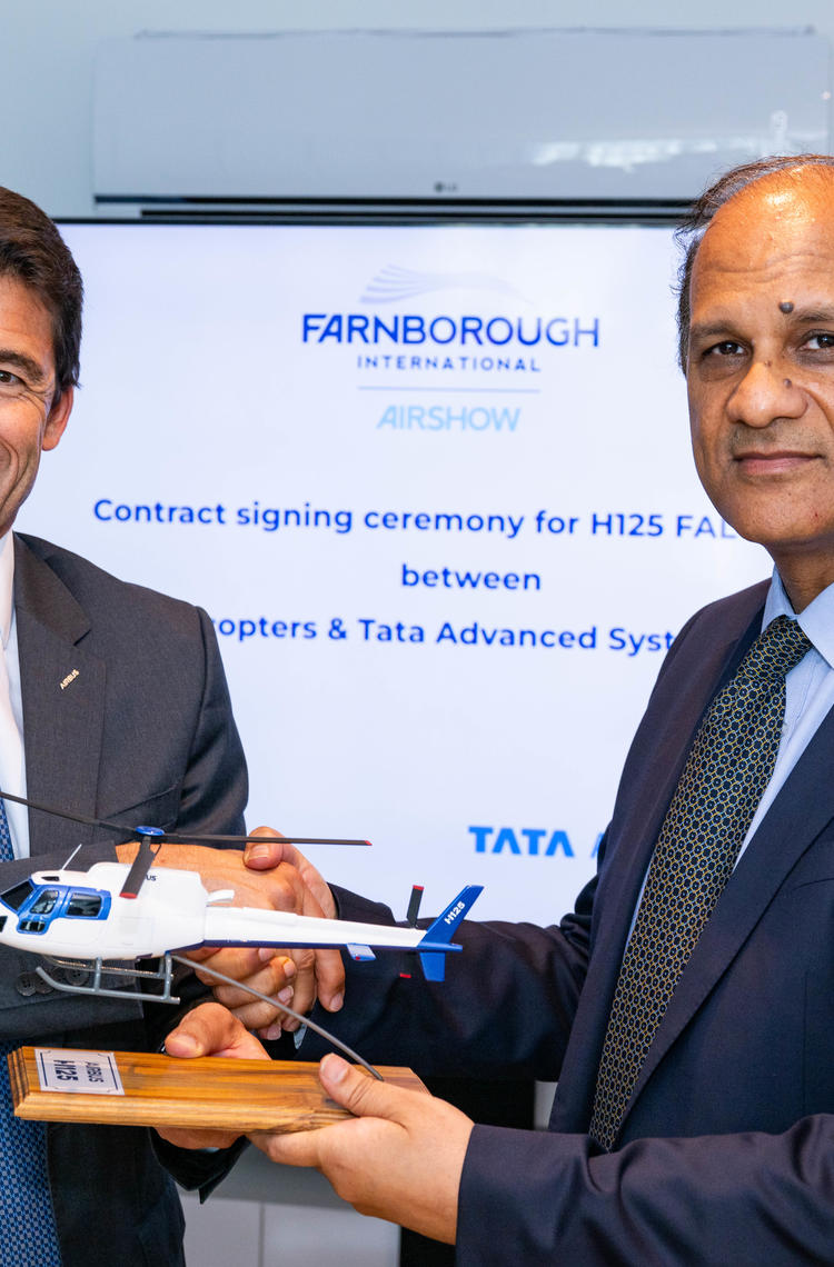 Airbus, Tata Advanced Systems formalise contract for H125 helicopter Final Assembly Line in India Airbus, Tata Advanced Systems formalise contract for H125 helicopter Final Assembly Line in India
