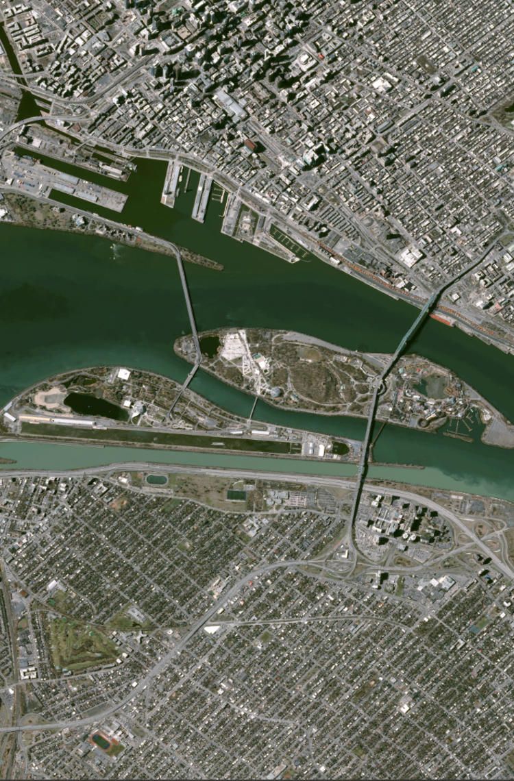 Satellite Image - Monteal, Canada Satellite Image - Monteal, Canada