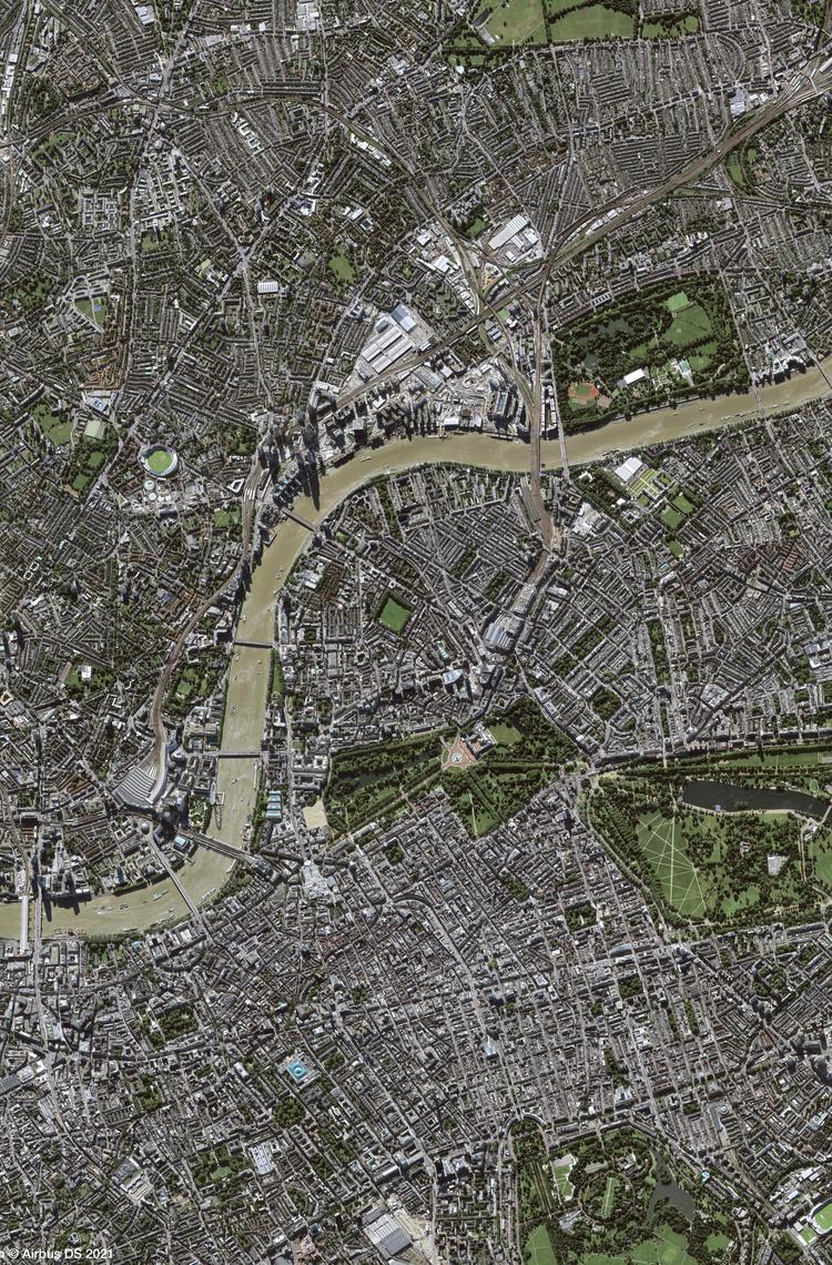 London City, United Kingdom Satellite image from Pléiades Neo London City, United Kingdom Satellite image from Pléiades Neo