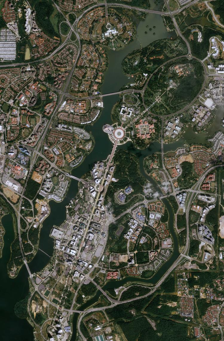 Putra Mosque, Putrajaya, Malaysia - Satellite Imagery
