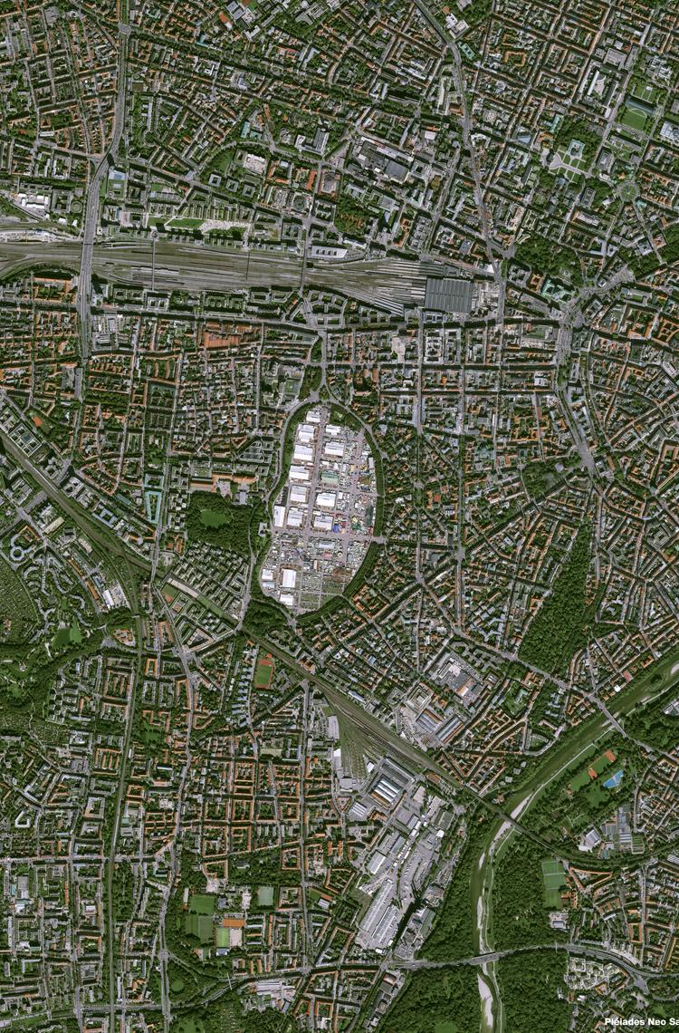 Satellite image of Munich from Pléiades Neo