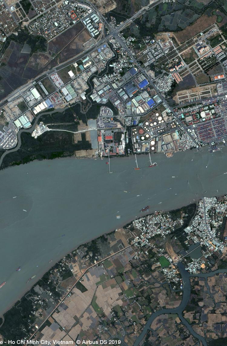 Soài Rạp River, Vietnam Satellite image from Vision-1